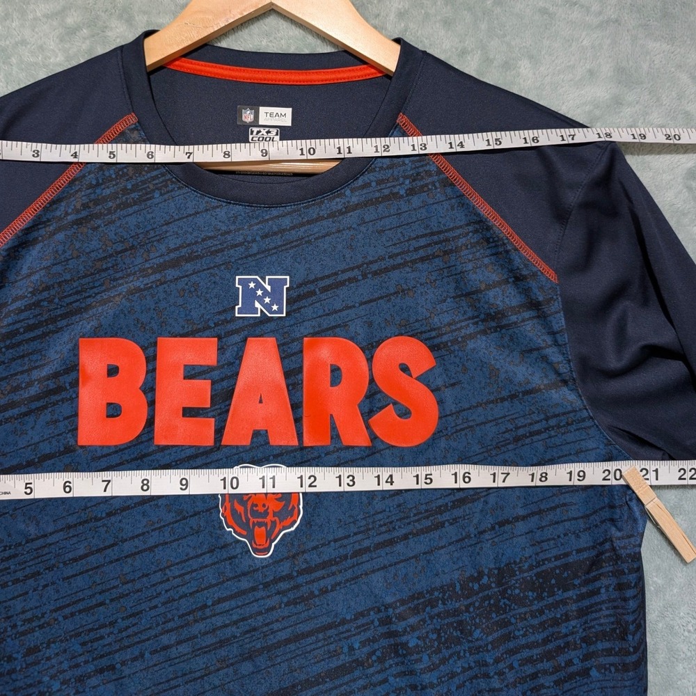 NFL Team Apparel Chicago Bears TX3 Cool Performance Shirt Navy Blue Large - Picture 6 of 7
